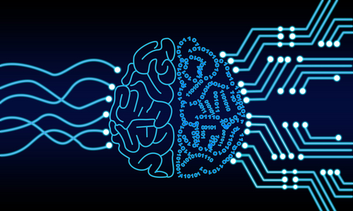 Artificial Intelligence Human Brain Processor Circuit